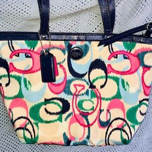 Authentic Multi-Colored Coach bag, EUC (OBO)
